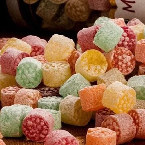 Round Multicolor Fat 0.5% Sweet And Tasty Hard Mix Fruit Candy 
