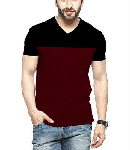 Comfortable And Breathable Short Sleeves Mens Plain T Shirts