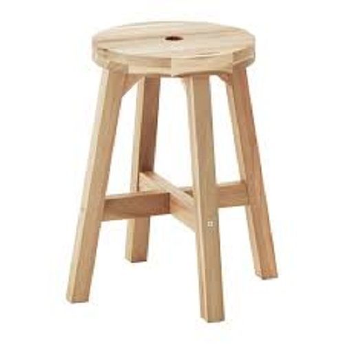 Machine Made Indoor Furniture Light Brown Vip Strong Wooden Stool For Domestic Use 