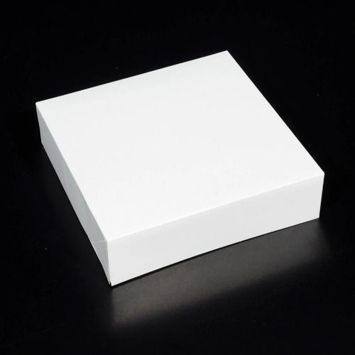 White Square Eco Friendly Corrugated Packaging Hard Paper Box For Storage Size: 25 X 25 X 8 Centimetres