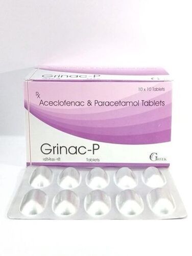 10x10 Aceclofenac Paracetamol Tablet