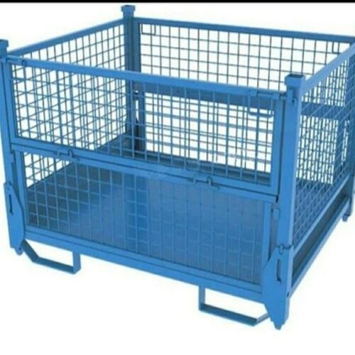 Materials Handling Trolley In Mild Steel Body Material And Blue Color Coated  Power Source: Electric