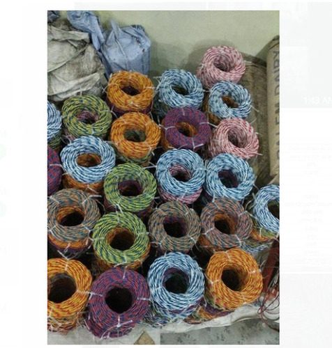 Multi Color Two Core Twisted 14 Gauge Electrical Wire - Copper Material, 1 mm Diameter, Suitable for Indoor/Outdoor Use, 100 m Length