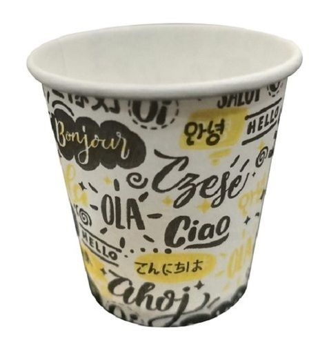 Round Printed Disposable Paper Cups Used For Party And Events, 130 Ml 