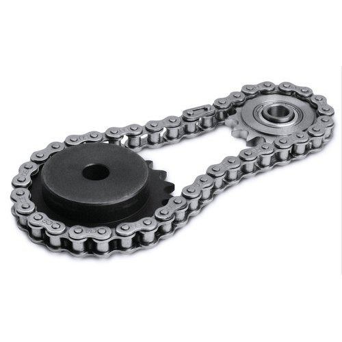 Electro Galvanized Sliver Stainless Steel Alloy Roller Bearing Chain Drive Clipart Used In Construction