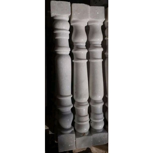 Artificial Stone White Railing Marble Pillar