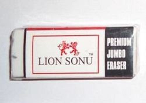 स्कूल ऑफिस और घर के लिए 33 X 17 X 10 Mm साइज़ का जंबो व्हाइट इरेज़र हार्ड बाइंडिंग 