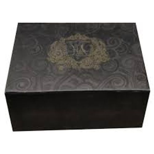 Black Rectangular Designer Cardboard Box For Gift Packaging