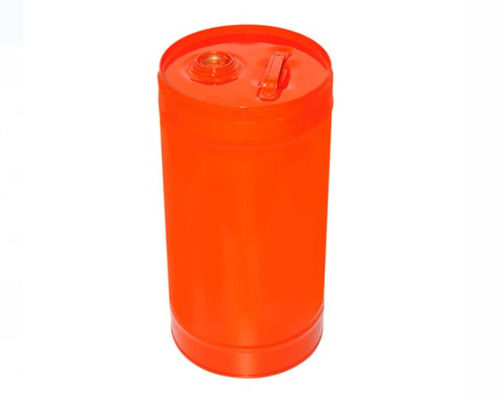 Round Mild Steel Material Orange Drum 30 Liter Capacity For Storage Oil And Petrol