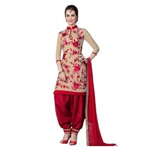 Comfortable And Breathable Party Wear Printed Cotton Salwar Suits For Ladies