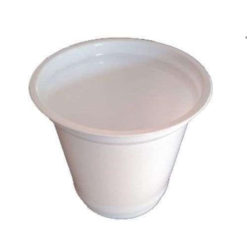 Disposable White Milky Plain Plastic Cup Hardness: Soft