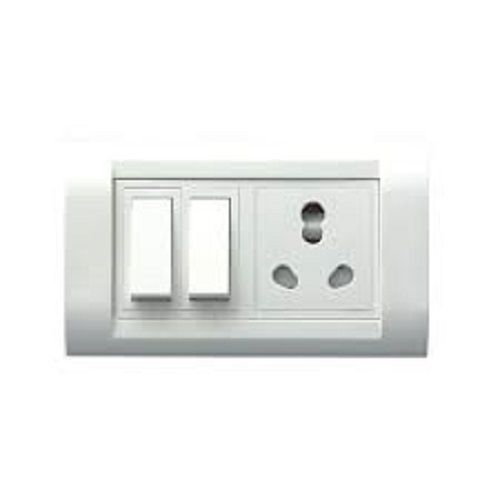 White Energy Efficient And Modular Electric Extension Switch Boards For Home Use