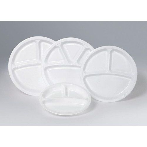 Light In Weight Eco Friendly Disposable White Sugarcane Baggese Plates, Pack Of 10