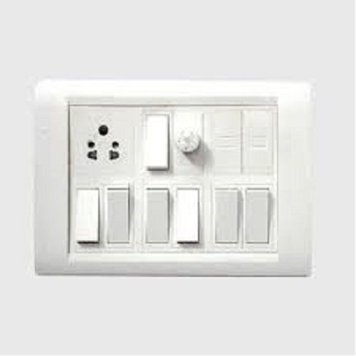 White Lightweight Heat-Resistant Plastic Body Electrical Switch Board