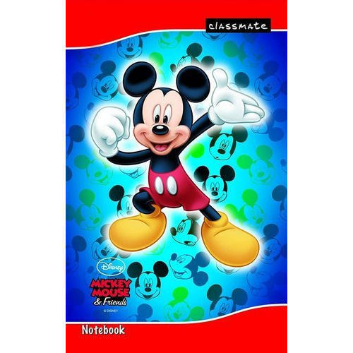 Paper Micky Mouse Printed Long Lasting Friendly Easy To Use Classmate Note Book