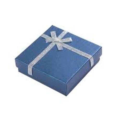Plain Blue Paper Square Cardboard Gift Packaging Box