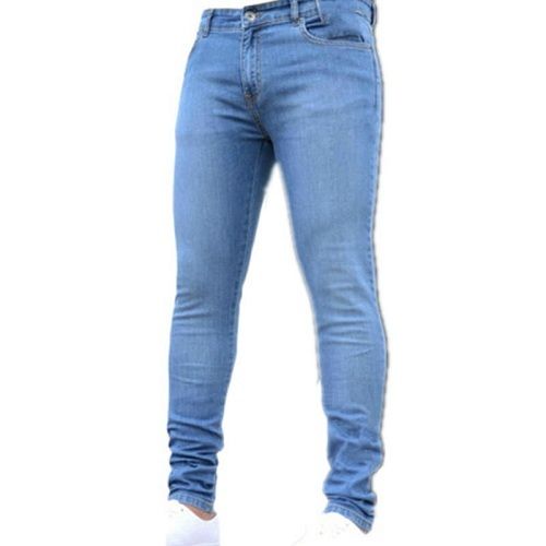 Pure Denim Material Plain Dyed Men's Jeans For Party Wear And Regular Wear