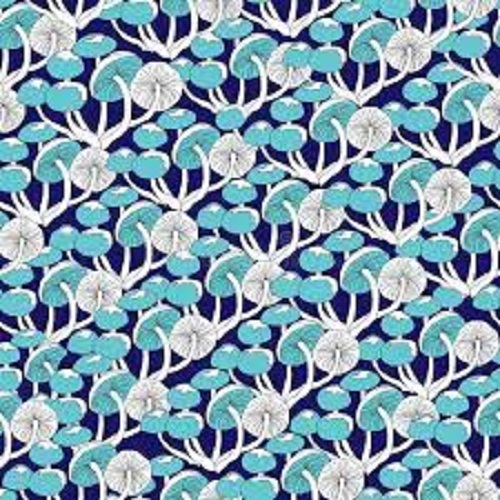 Textiles Printed Fabric - Silk, Lightweight Woven, Light Blue With White Textiles | Soft, Durable, Versatile for Apparel and Home Decor