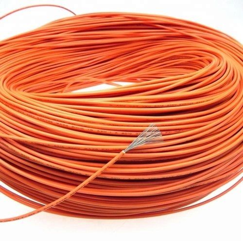 Orange Unbreakable Plain Copper Conductor Pvc Plastic Wire Electrical Wire 