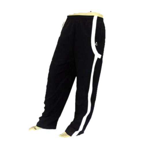 Black&White  Plain Black And White Full Length Breathable Skin Friendly Wrinkle Free Sports Cotton Lower For Men