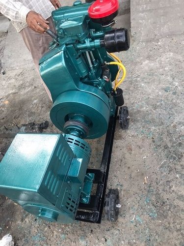 7.5 Kva Single Phase Green Color Semi Automatic Diesels Electric Generator Engine Type: Air-Cooled