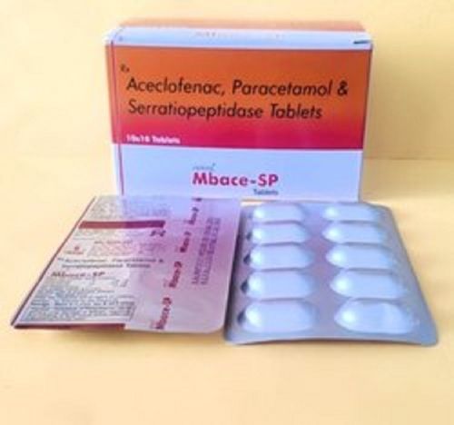 For Treatment Of Pain & Fever Caused During Aceclofenac Paracetamol Tablet