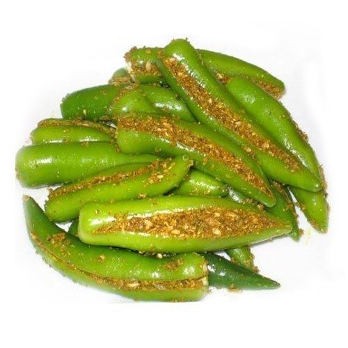 No Added Preservatives Delicious Tasty Rich Aroma Spicy Green Chili Pickled 