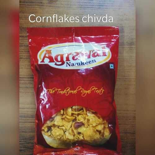 Pack Of 200 Gram Tasty Spicy And Salty Agrawal Yellow Cornflakes Chivda Namkeen