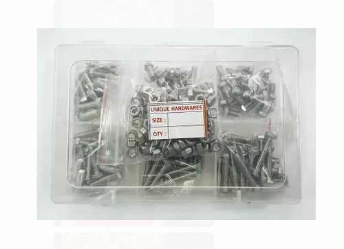  Mild Steel Material Berlin Wall Nut And Bolt Set For Industrial Use With Pack Of 6 Sizes Head Size: 0.5