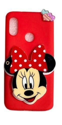 Red Color Printed Plastic Designer Back Mickey Mouse Sticker In Phone Cover Design: Bar