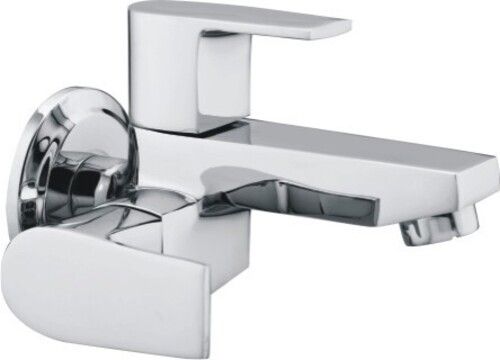 Bath Hardware Sets Silver Stainless Steel Wall Mounted Chrome Finished Two Way Bib Cocks 