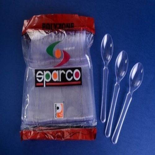 Transparent Large Sized Disposable Plastic Spoons Used For Party Usage Size: Medium