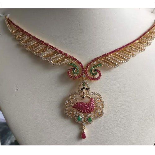 20k Gold Plated Full ruby Necklace at Low Price