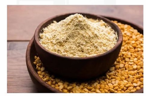 100% शुद्ध और ताज़ा सफेद चना बेसन बोरी बैग साइज़ 1 Kg कंटेंट पैक कार्बोहाइड्रेट: 25% प्रतिशत (%)