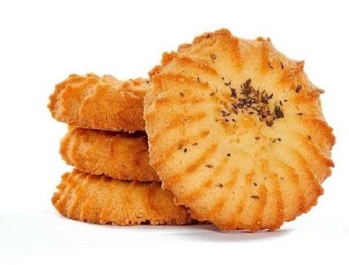 Brown Round Crispy And Crunchy Made From Flour Sweet Ajwain Bakery Cookies