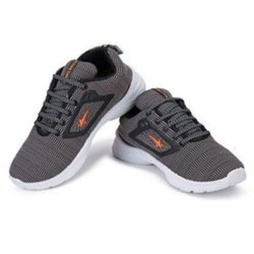 Comfortable And Washable Dark Grey Stylish Mens Running Shoes - Other Knitted Fabric Upper, All Sizes, Dark Grey Color | Lace Front, Air Mesh Lining, Durable Leather Outsole, Midsole Cushioning for Enhanced Comfort