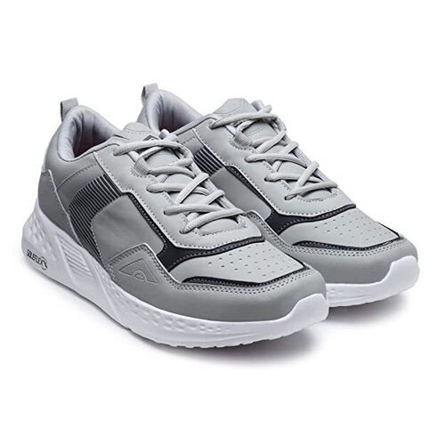 Comfortable Grey Sports Shoes - Lightweight Rubber Outsole, Breathable Air Mesh Lining, Waterproof | Ideal for Running, Hiking, and Outdoor Activities