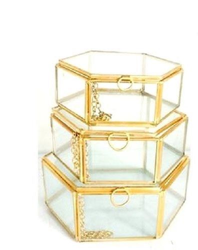 Lightweight Scratch And Crack Resistance Transparent Glass Jewelery Boxes