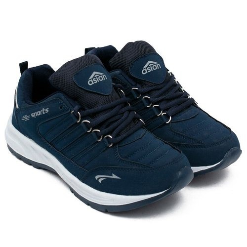 Navy Blue Stylish And Attractive Comfortable Asian Men'S Sport Running Shoes Insole Material: Rubber