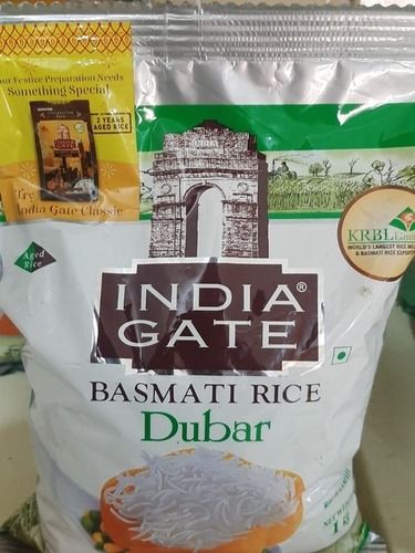 Pack Of 1 Kilogram 24 Month Shelf Life Long Grain India Gate Dubar Basmati Rice Broken (%): 2%