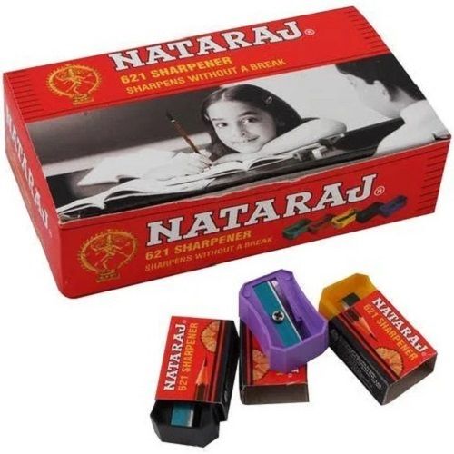 Sharp Pack Size 20 Pieces Multicolor Rectangular Short Point Nataraj Sharpener 