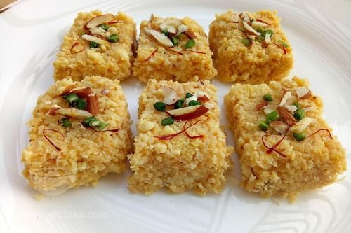 Rectangular Shape Milky And Delicious Tasty Kalakhand Indian Sweet With Pista