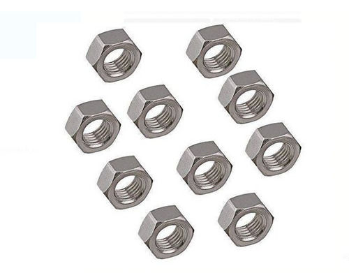 Light Weighht Round Shape With Thickness 4 Mm Stainless Steel Hex Nut Pack Of 10 Pieces