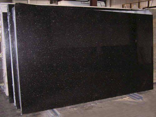 Scratch Resistance Easy To Clean Polished Fish Black Galaxy Granite Slab Application: Flooring