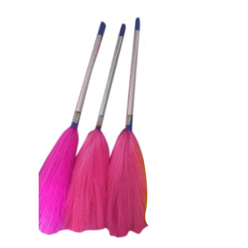 Pink Good Quality Smooth Cleaning Plastic Fancy Long Life Broom Cavity Quantity: Single Pieces