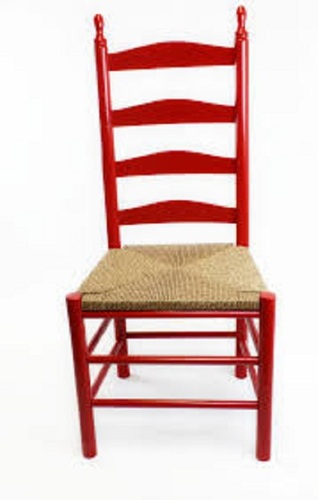 हस्तनिर्मित दीमक प्रतिरोध आरामदायक टिकाऊ लाल और भूरे रंग की लकड़ी की कुर्सी