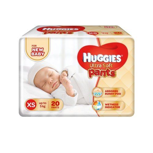 White Excellent Cottony-Soft Texture Dry Touch Sheet Hygienic Comfort Huggies Diapers 