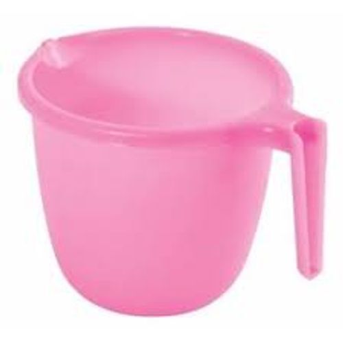 Light-Weighted Constructed For Durability And Longevity Homely Bathing Plastic Pink Mug