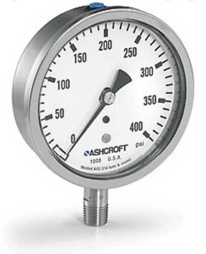 Matte Low Pressure Gauges, For Calibration, Silver Color Frame And Analog Display