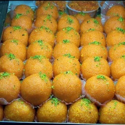 Mouthwatering Delicious Yummy Sweet Soft Round Tasty Motichoor Ladoo 